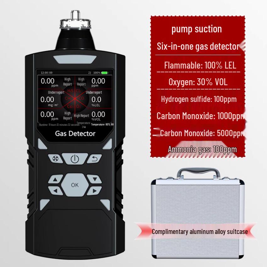 ZY-4X Multi-Gas Detector: Combustible, Oxygen, Toxic Gas Leak Alarm