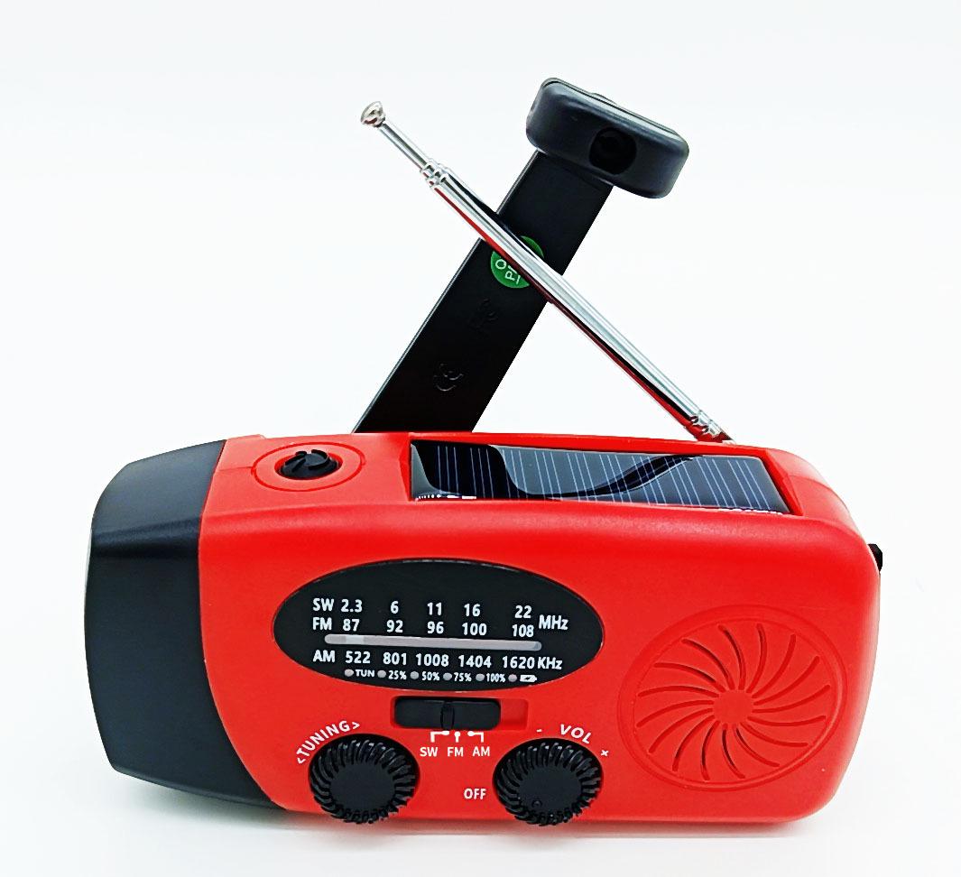 

All-Band Solar Emergency Radio: Hand-Crank Flashlight & Power Bank for Disaster and Power Outage Preparedness Japan 2000mAh