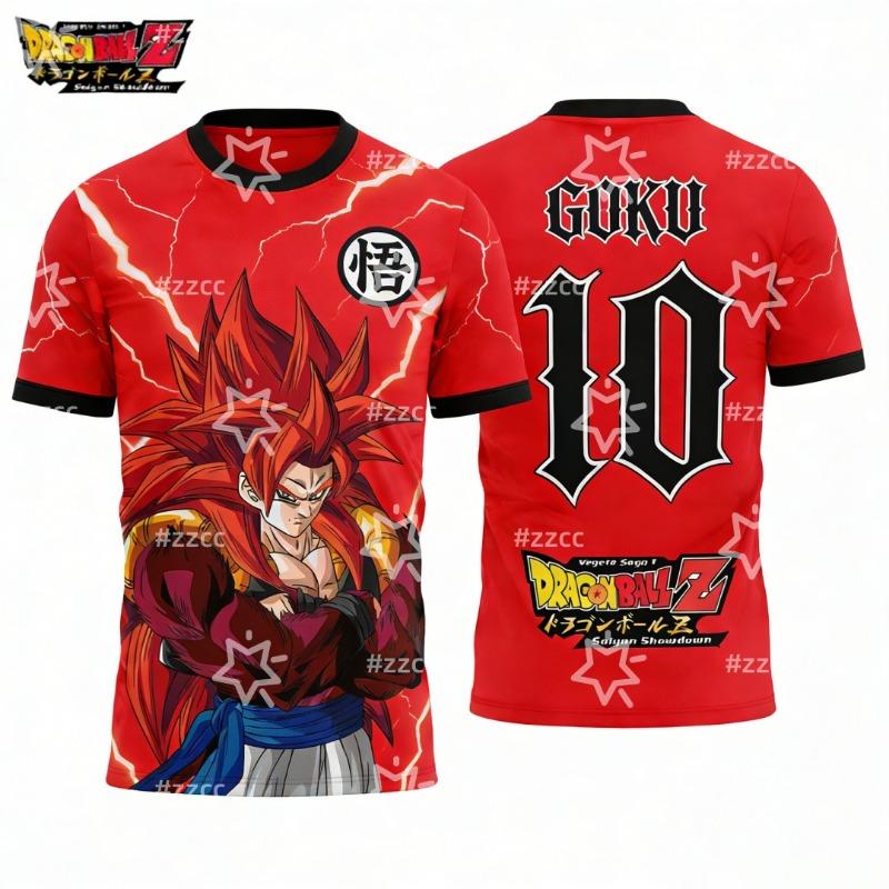 

2026 Dragon Ball Football Jersey Japanese anime graphic T-shirt Men s sports S