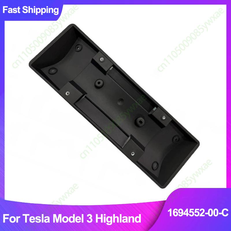 An 1694552-00-C For Tesla Model 3 Highland 2024-2026 Front License Plate Frame Lice Holder Bracket Decoration Replacement