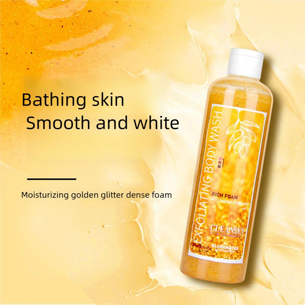 350ml Exfoliating Body Scrub with Rich Foam - Moisturizing Body Wash for Smooth Skin & Lasting Fragrance, 1 Piece