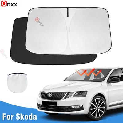 Sluneční clona na čelní sklo pro Škoda Octavia 1U 1Z 5E A5 A7 Clona na okno Sluneční clona Chránič Sklopná Blokuje UV paprsky