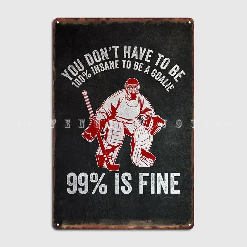Hockey Goalie Metal Sign Pub Living Room Printing Plaques Tin Sign Poster