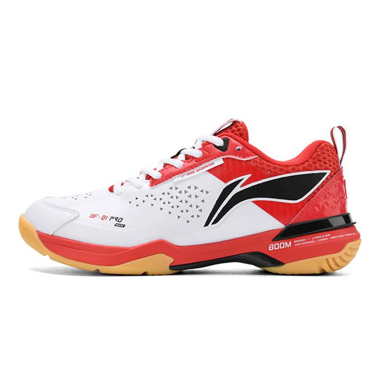 New LiNing Blade Pro Anti Slip Wear Resistant Low Top Badminton Shoes Unisex White Red AYAT005-5