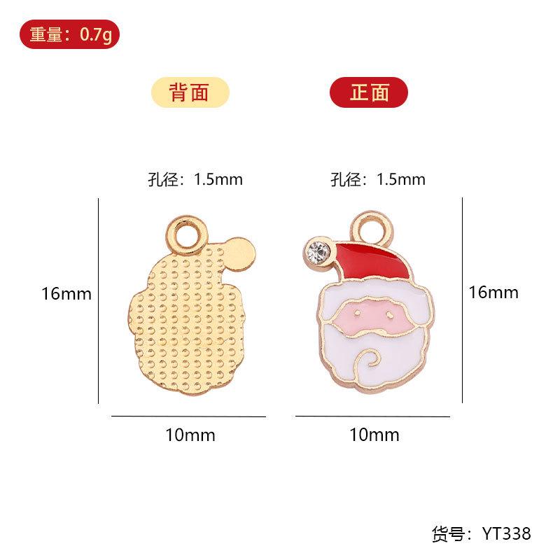 YT zinc alloy oil dripping small pendant, bracelet pendant, Christmas zinc alloy small size pendant