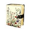 Handmade Leather Journal with Floral Design | Deckle Edge Paper Diary | Vintage Lock Notebook | 5x7 Inch, 200 Pages