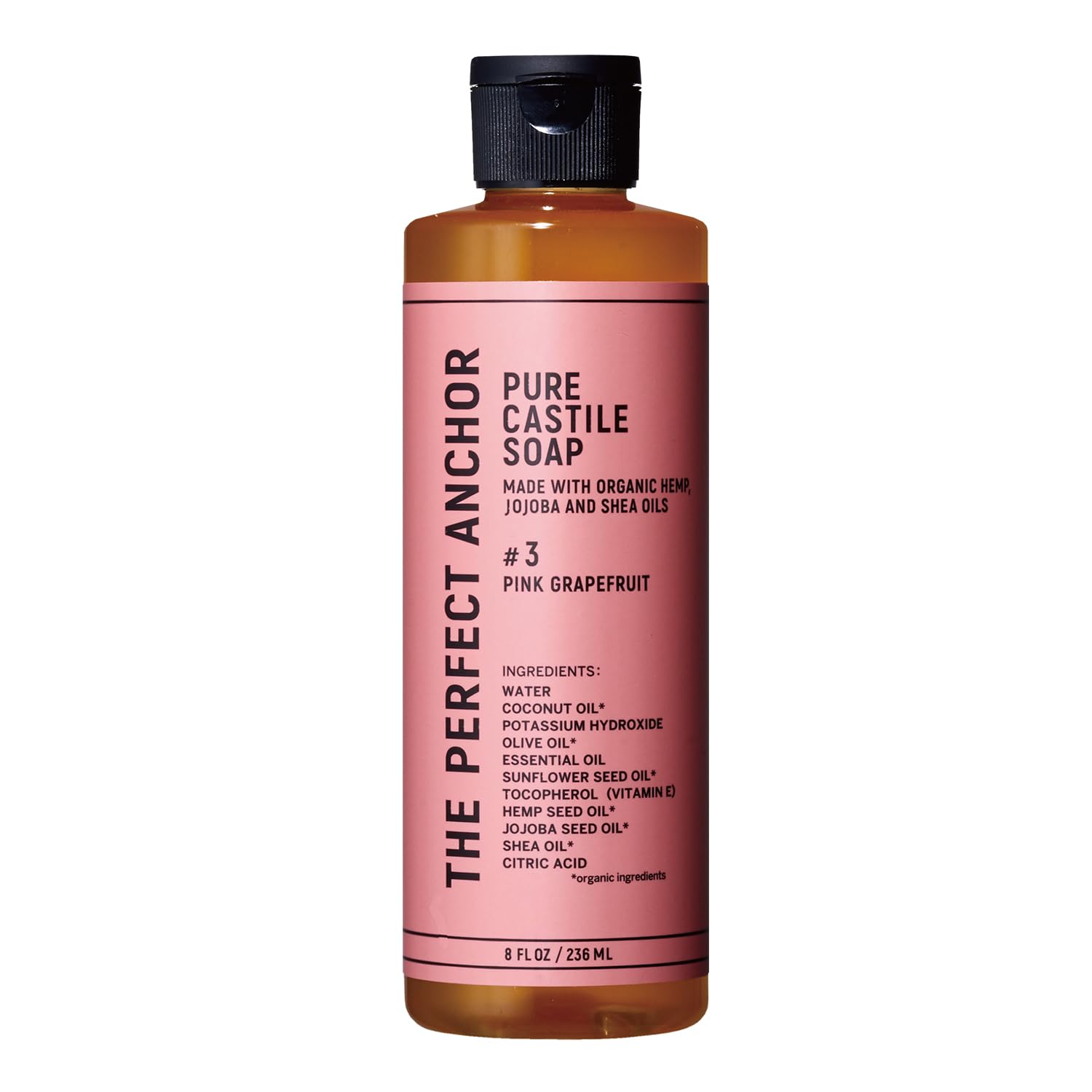 The Perfect Anchor Pink Grapefruit 236mL Facial Body Organic Cleanser, Cleansing, Soap,