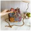 New Women's Sequin Chain Single Shoulder Crossbody Bag Large Capacity Bucket Bag Floral Handbag Handwoven Embroider Shoulder Bag