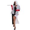 New Kuila Dalmatian Black and White Witch Shawl Dress Set Cosplay Costume