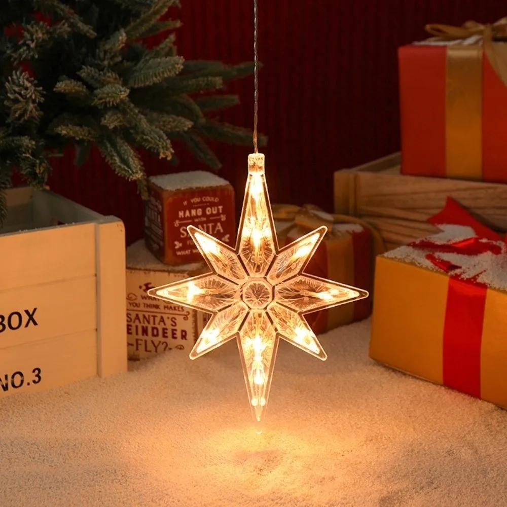 Suction Cup Design Christmas Window Lights Snowflake Hanging Sucker Lamp Christmas LED Light New Year Celebration