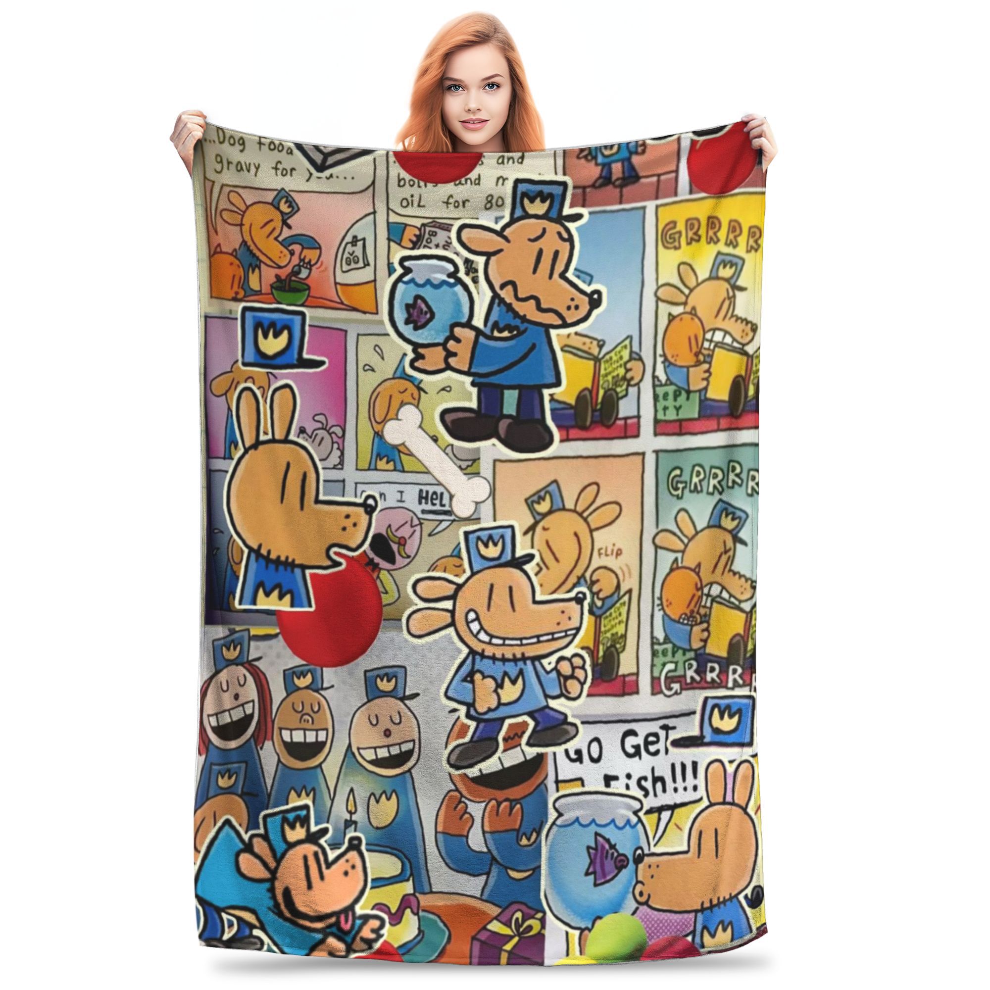 

Flannel Throw Blanket Dog Man Dogman Movie Comic Cartoon Warm Plush Blankets Soft Bedspread for Living room Home Travel Couch 80x120cm