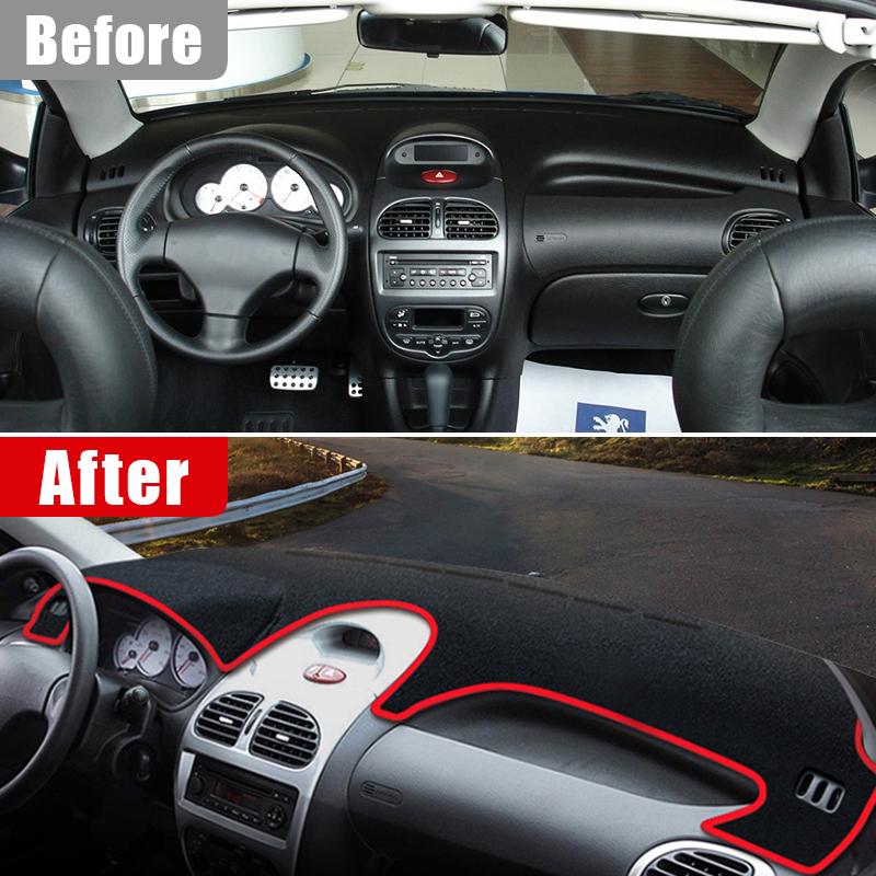 For Peugeot 206 206CC 206SW 2004 2005 2006 2007 2008 Car Dashboard Cover Mat Dash Board Sun Shade Pad trument Non-Slip Carpet
