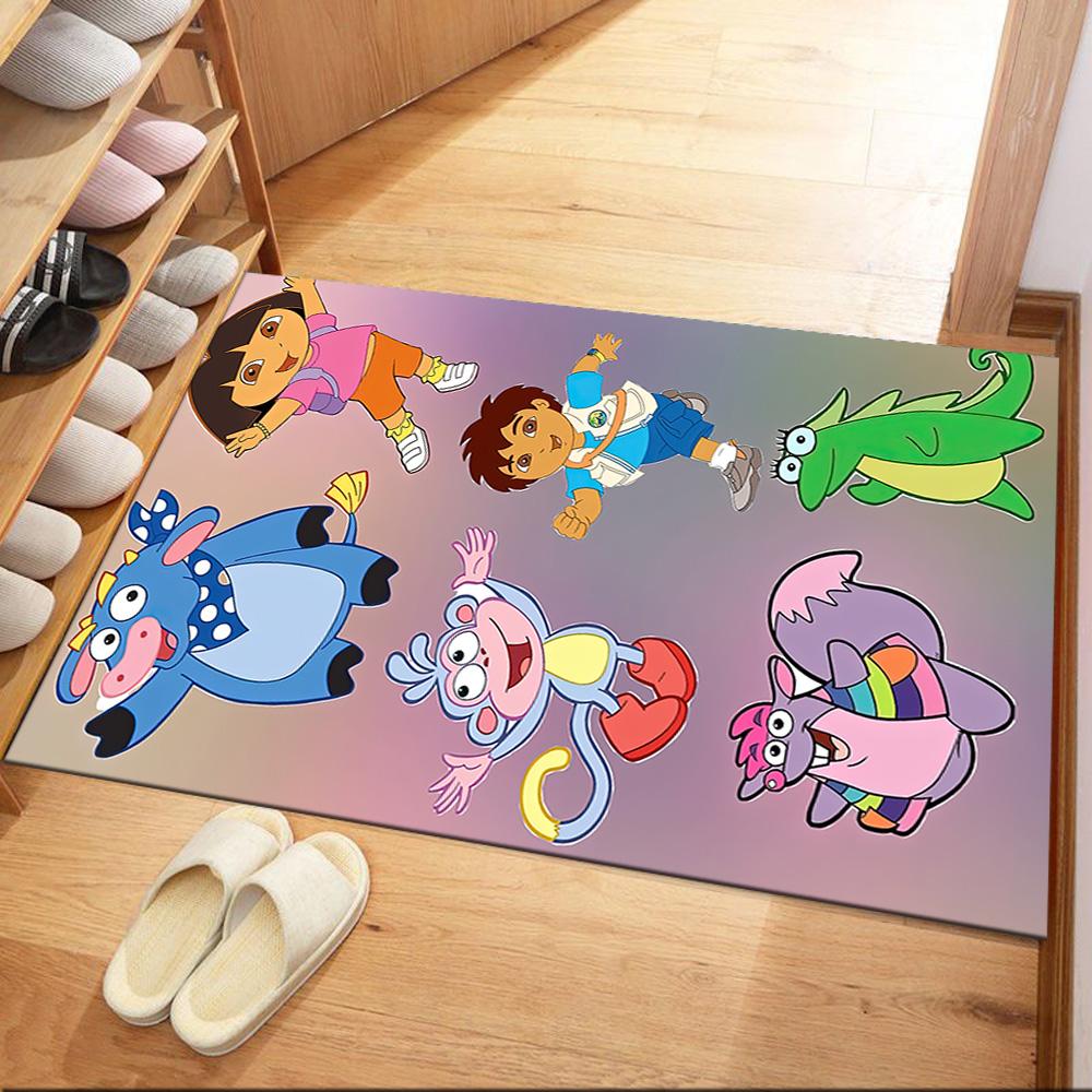 Dora Explorer Floor Rug Office Rug Design for Dormitory Balcony Bedrooms Game Room Anti-slip Rug Decorate Offices Wedding Party Gift