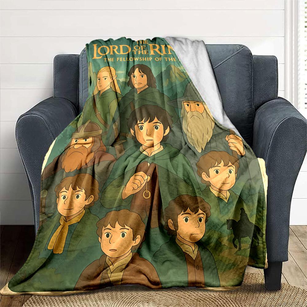1pc Lord of the Rings Fellowship of the Ring Flannel Blanket - Soft Warm Throw for Home, Office, TravelL1364