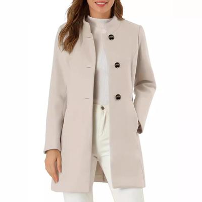 Fall And Winter Elegant Slim Woolen Coat