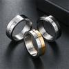 Fashion, Roman Numerals Rotating Titanium Steel Ring Female, Vintage Personality Couple Ring