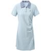 Women's Plaid Collar Short Sleeve A-Line Polo Dress