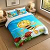 Weiches Bettwäsche-Set Biene Maja Muster, 1 Bettbezug plus 2 Kissenbezüge Stilvolles Schlafzimmer Heimtextilien