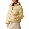Fila Lifestyle Solid Color Warm Versatile Comfortable Down Jacket Women Outerwear Light-Dusty-Yellow F51W449904FYE
