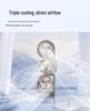 Rechargeable Tri-Head Multifunctional Outdoor & Desktop Fan