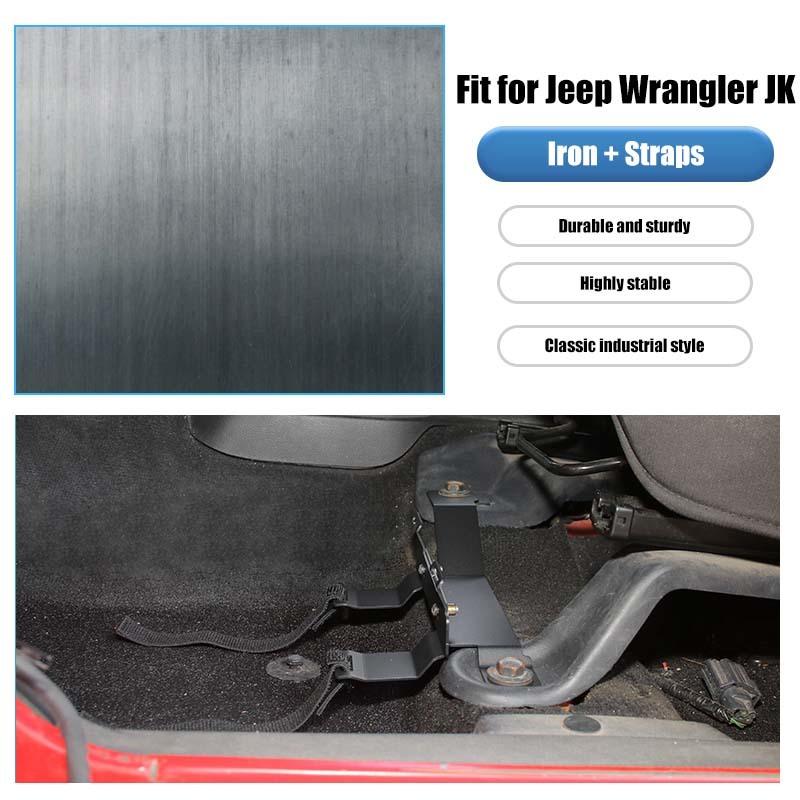 Car Metal Under Front Seat Fire Extinguisher Bracket Rack For Jeep Wrangler JK 2007-2017 Interior Accessories