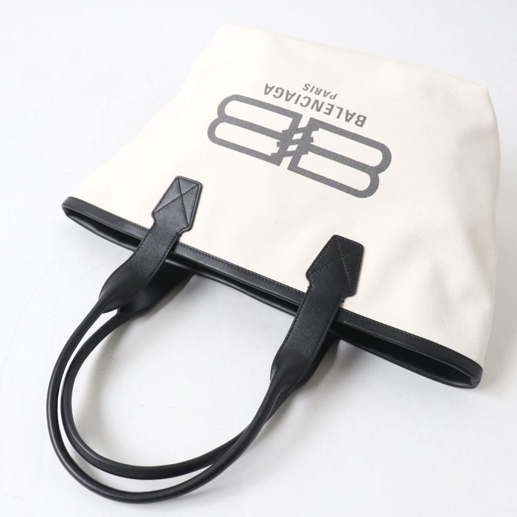 Excellent BALENCIAGA Tote Bag Ivoryx Black Women Used