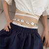 Gothic Waist Belt Stylish Seashells Heart Waist Chain Belt Elaborate Chain Belly Chain for Dress Cowboy Belt Waist Chain