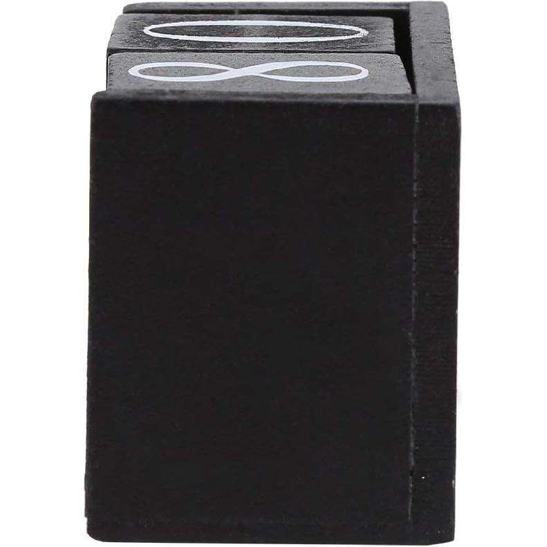 Vintage Wooden Calendar Desktop Time Concept Rustic Wood Blocks Chic Perpetual Calendars Month Date Number Display Home Office Decoration Desk