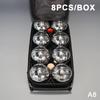 Metal Bocce Ball Outdoor Petanque Set 3 6 8pcs Fun Family Lawn Game for Beach Activities