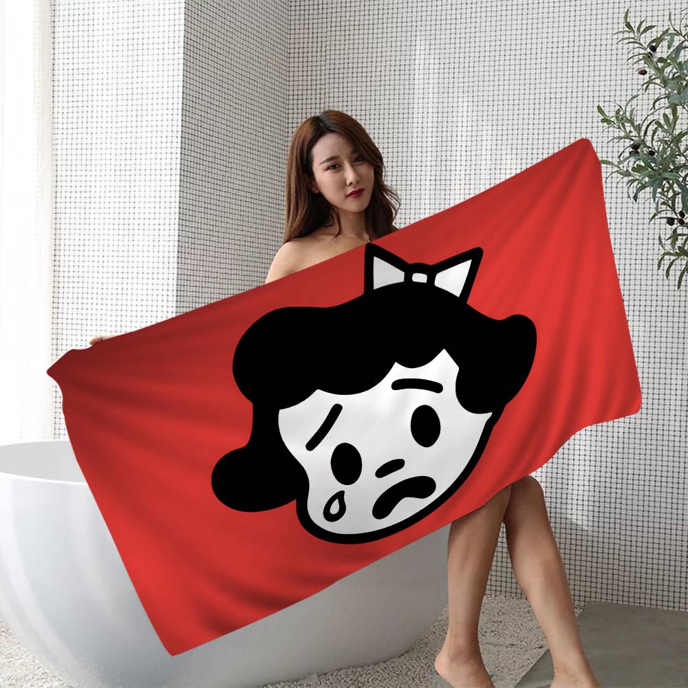 

Cartoon O-osamu Good Microfiber Blanket Quick Drying Beach Towels Oversized Printing Super Absorbent Pool Towel Blanket W40*H60(CM)