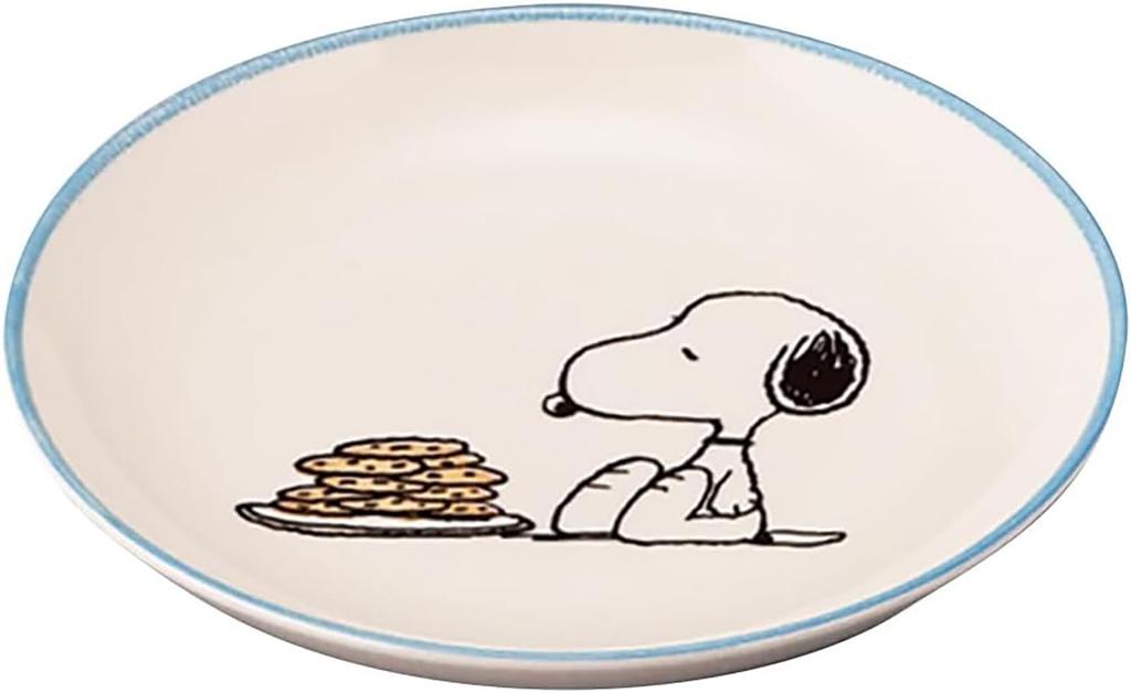 PEANUTS Snoopy Fünf-Teller-Set klein 14 cm Durchmesser x 2 cm beinhaltet ein Beilagenbrot und einzelne Mikrowellen- und spülmaschinenfest Mino Yamaka Hergestellt in SDGs