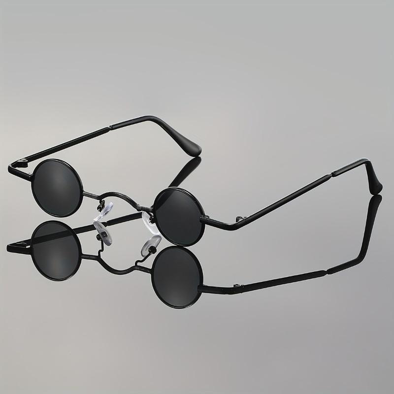 Retro Mini Sunglasses Round Funny UV400 Metal Frame Punk Sun Glasses Mini Sunglasses for Women Men