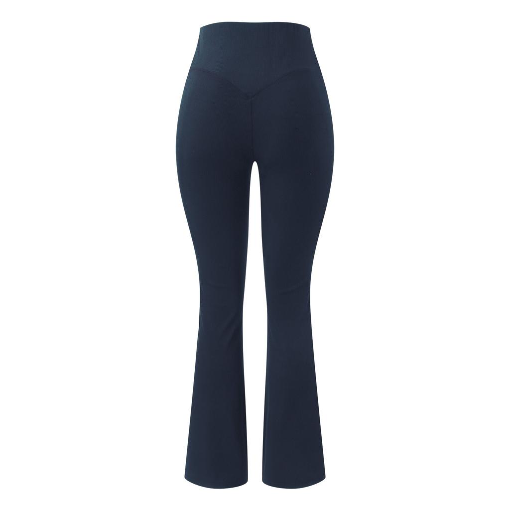 Womens Stretch Yoga Leggings Fitness Running Gym Sports Full Length Pants Flared Trousers
