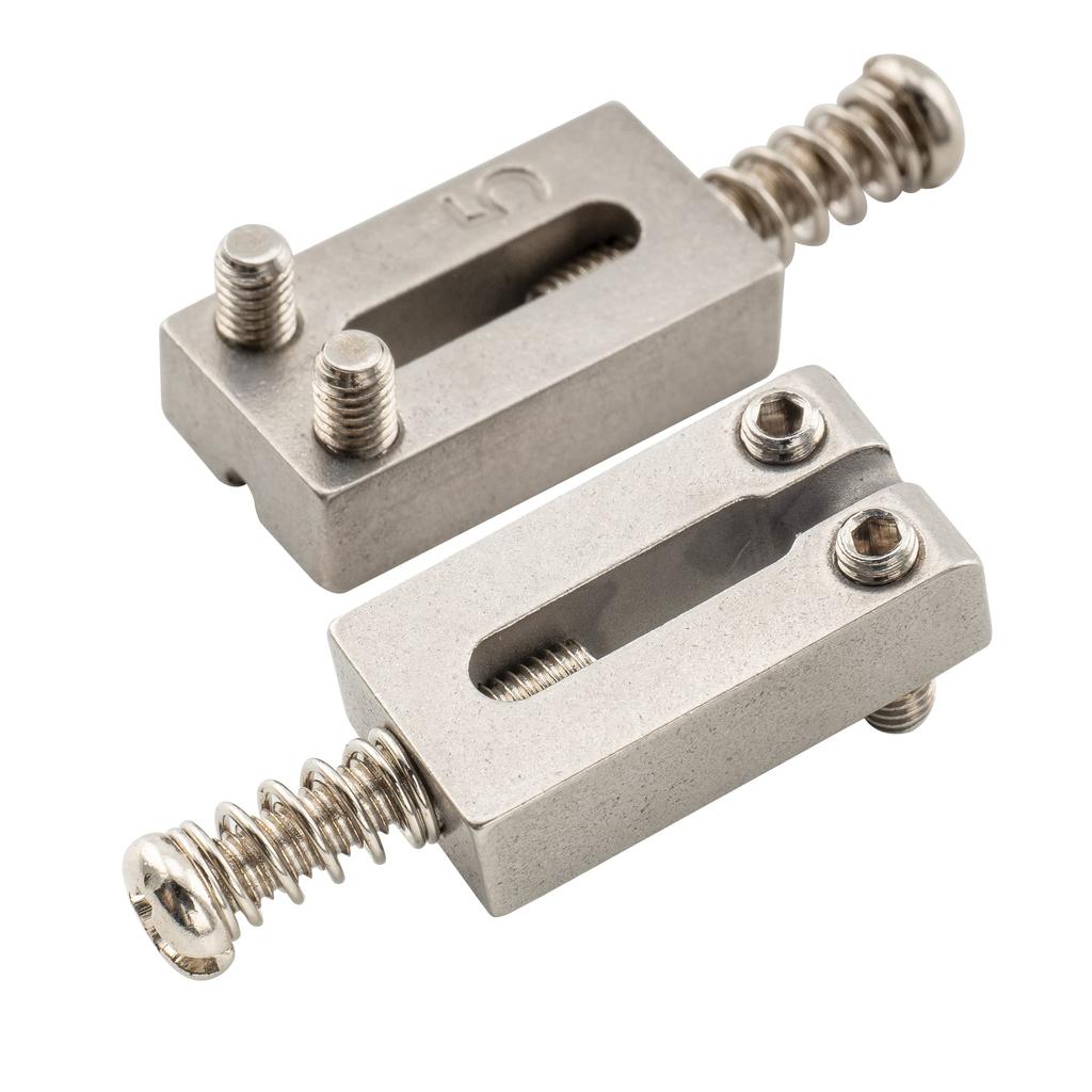 Musiclily Pro Stainless Steel Guitar Bridge Saddles for ST Telecaster Electric Original Color of 10.5mm Strat/TL Guitars, (Set 6)