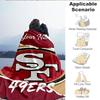 1PC Custom Name Blanket San Francisco Football Flannel Blankets Patterns Throw Blanket All-Season Soft Gift for Couch, Bed, Camping, Birthday Gifts