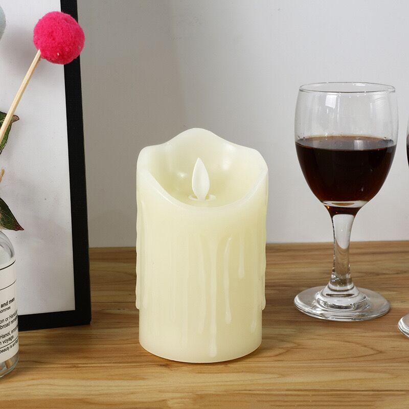USB Rechargeable Pillar RGB Candle light Paraffin Wax Dancing wick w/18keys Multi-color Remote Home Party table Decoration