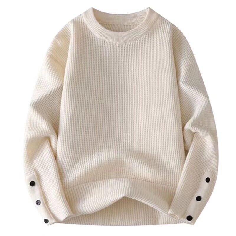 Frühling 2024 Herrenpullover Patchwork Verschiedene Farben Hautfreundlicher Stoff Modisches Vielseitiges Oberteil Lässiges Langarmhemd