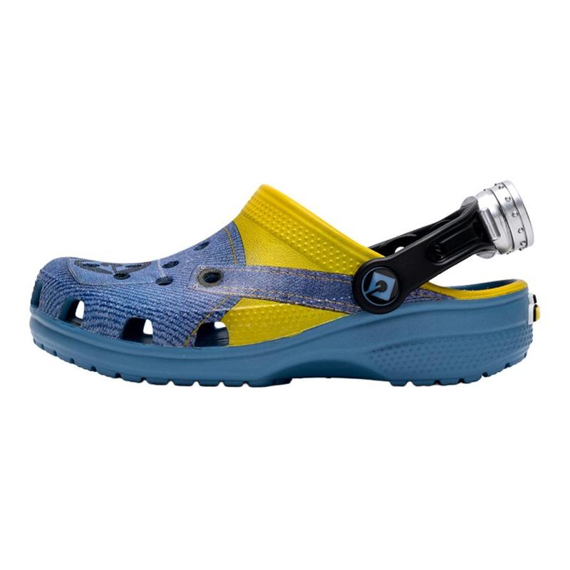 Детские сине-желтые закрытые сандалии-слипоны Crocs 209489-001 30-31