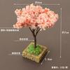 Doll House Mini Garden Simulation Cherry Blossom Willow Tree Landscaping Plant Ornaments Micro Landscape Sand Table Scene Prop Model