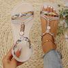 Women's Braided Sandals, Elastic Strap Slip On Lightweight Beach Shoes, Comfort Non-slip Holiday Shoes