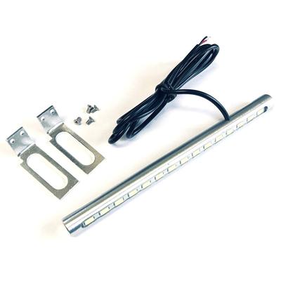 MZ-LLM Universal Motorcycle Motorcycle 15 LED License Lamp Silver Hairline Finish LED License Plate Light