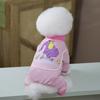 Winter Dog Four-Legged Cotton Coat Cartoon Print Pet Warm Outfit Small To Large Breeds