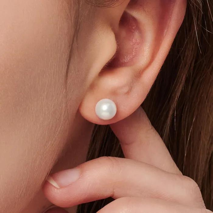 [14K gold] Daily Pearl Earrings