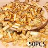 50/100pcs Ultra-Realistic Mini Gold Bars Simulated Gold Ingots Model Sets DIY Ornament Accessories Solid Material