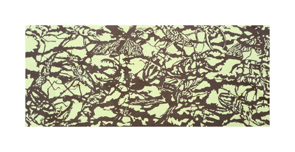 

Tenugui Hand Made in Stag Niwa-zome Towel, Chu-dyed, 100% Cotton, Japan, Insect-Flage (Miyama Beetle)