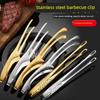 Korean Style Barbecue Clip 304 Stainless Steel Clip BBQ Clamp Roast Meat Shop Long Strawberry Clamp Barbecue Special Anti-Scalding Clip