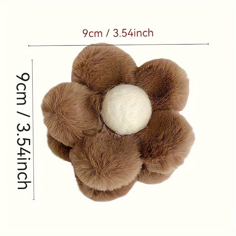 2-piece Stylish and Elegant Plush Flower Hair Clips, Simple and Cute Furry Headwear, Suitable for Ladies' Daily Life and Styling