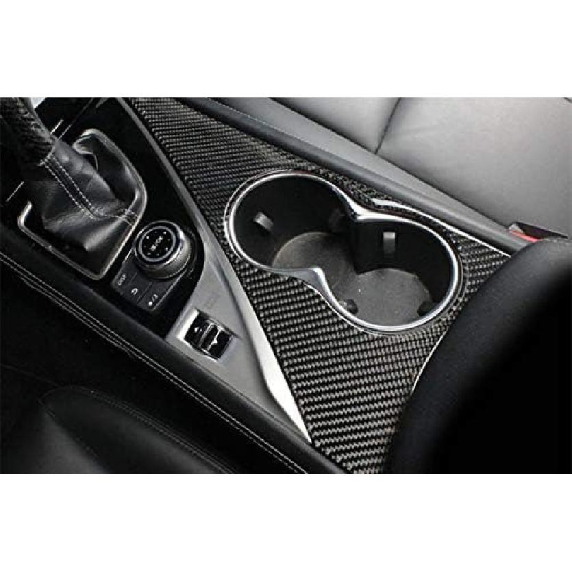 Carbon Fiber Inner Console Water Cup Holder Frame Cover Trim for Infiniti Q50 2013-2020
