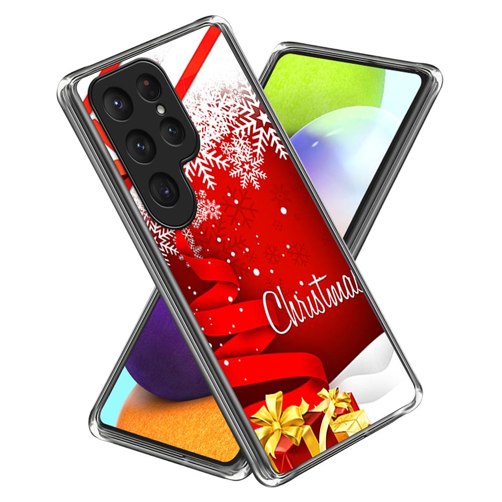

Чохол для Samsung Galaxy S25 Ultra з різдвяним візерунком, м яка TPU накладка для телефону Style K