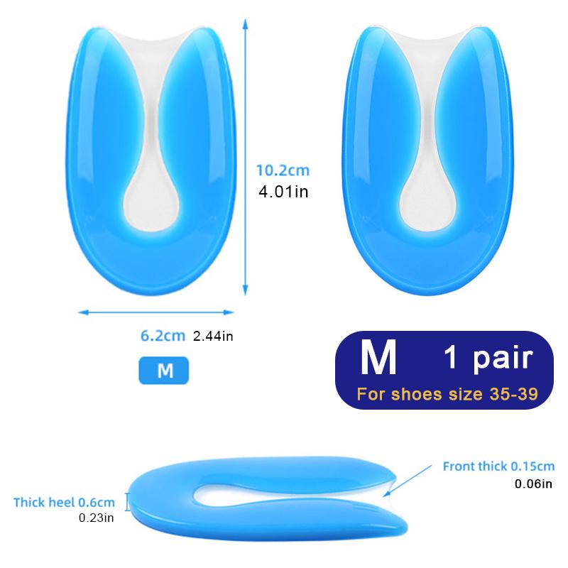 

Silicone Gel Heel Spur Feet Cushion Insole Relief Pain Heelitis Shock Absorption Soft Elastic Shoe Pads Heel Support Inserts